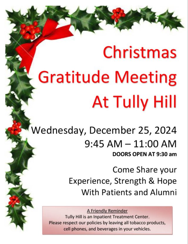 Christmas Gratitude Meeting